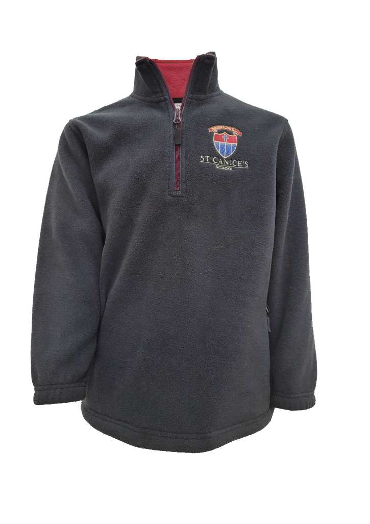 St Canice's School Fleece Navy/Maroon